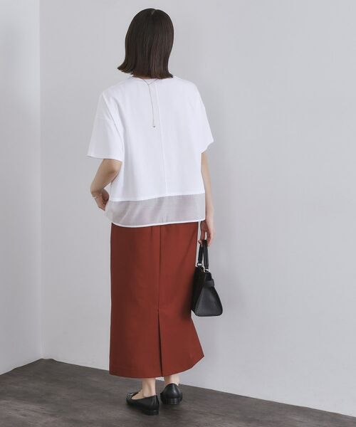 OPAQUE.CLIP / オペーク ドット クリップ カットソー | 裾シアードッキングボクシーTシャツ【洗濯機洗い可】 | 詳細7