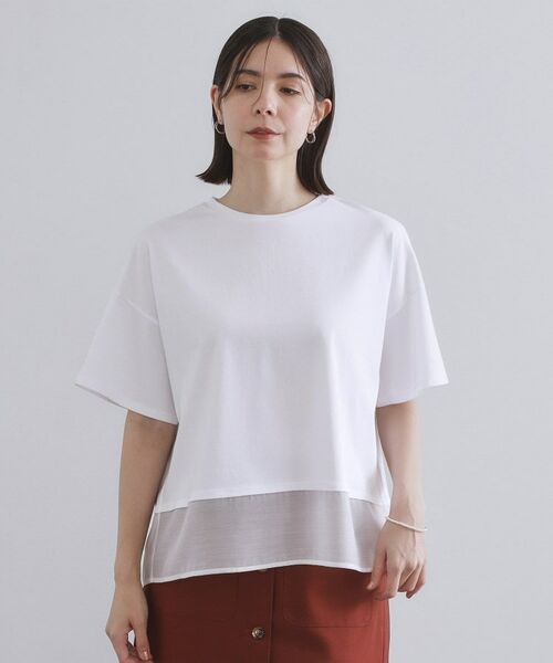OPAQUE.CLIP / オペーク ドット クリップ カットソー | 裾シアードッキングボクシーTシャツ【洗濯機洗い可】 | 詳細9