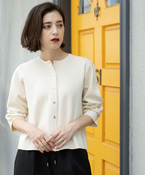 OPAQUE.CLIP / オペーク ドット クリップ カーディガン・ボレロ | スナップボタンニットカーディガン【UVケア/洗濯機OK】《6col/S~LL》 | 詳細1