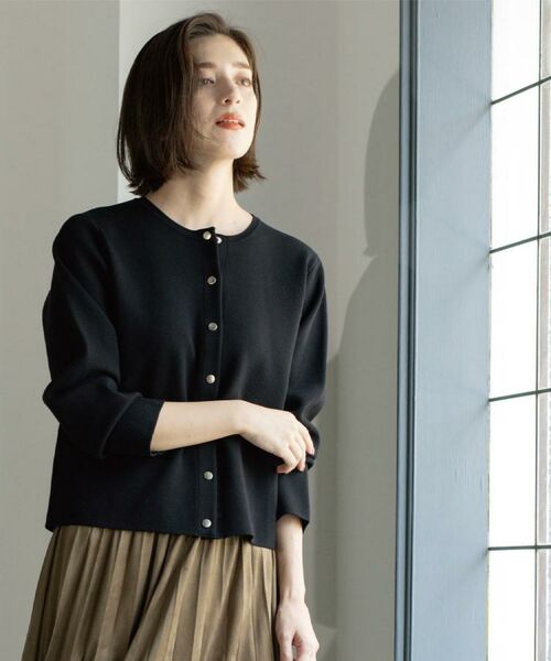 OPAQUE.CLIP / オペーク ドット クリップ カーディガン・ボレロ | スナップボタンニットカーディガン【UVケア/洗濯機OK】《6col/S~LL》 | 詳細10