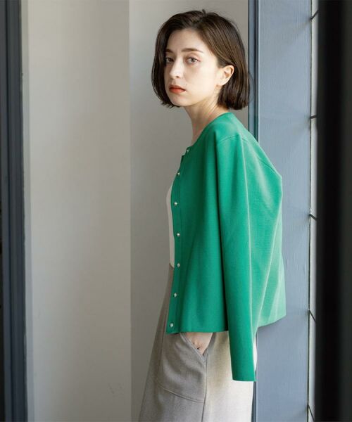 OPAQUE.CLIP / オペーク ドット クリップ カーディガン・ボレロ | スナップボタンニットカーディガン【UVケア/洗濯機OK】《6col/S~LL》 | 詳細14