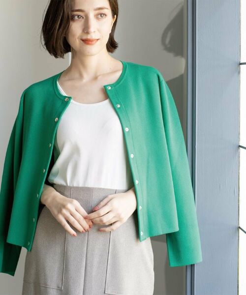 OPAQUE.CLIP / オペーク ドット クリップ カーディガン・ボレロ | スナップボタンニットカーディガン【UVケア/洗濯機OK】《6col/S~LL》 | 詳細15