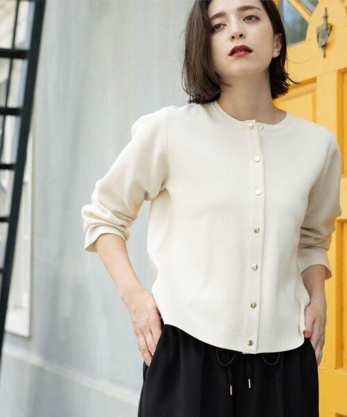 OPAQUE.CLIP / オペーク ドット クリップ カーディガン・ボレロ | スナップボタンニットカーディガン【UVケア/洗濯機OK】《6col/S~LL》 | 詳細2