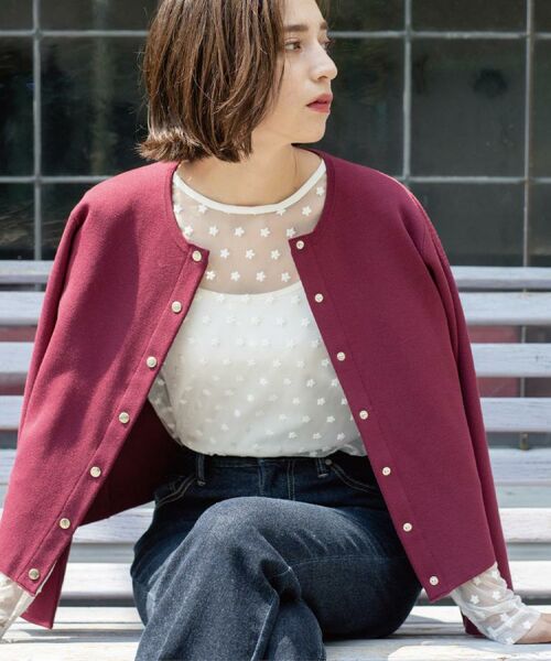 OPAQUE.CLIP / オペーク ドット クリップ カーディガン・ボレロ | スナップボタンニットカーディガン【UVケア/洗濯機OK】《6col/S~LL》 | 詳細25