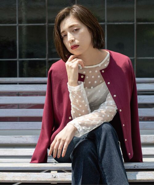 OPAQUE.CLIP / オペーク ドット クリップ カーディガン・ボレロ | スナップボタンニットカーディガン【UVケア/洗濯機OK】《6col/S~LL》 | 詳細26