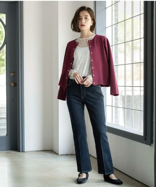 OPAQUE.CLIP / オペーク ドット クリップ カーディガン・ボレロ | スナップボタンニットカーディガン【UVケア/洗濯機OK】《6col/S~LL》 | 詳細29