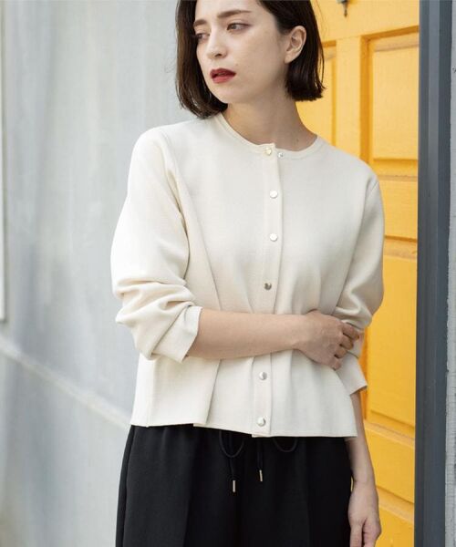 OPAQUE.CLIP / オペーク ドット クリップ カーディガン・ボレロ | スナップボタンニットカーディガン【UVケア/洗濯機OK】《6col/S~LL》 | 詳細3