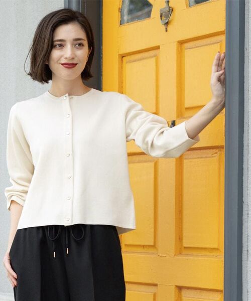 OPAQUE.CLIP / オペーク ドット クリップ カーディガン・ボレロ | スナップボタンニットカーディガン【UVケア/洗濯機OK】《6col/S~LL》 | 詳細4