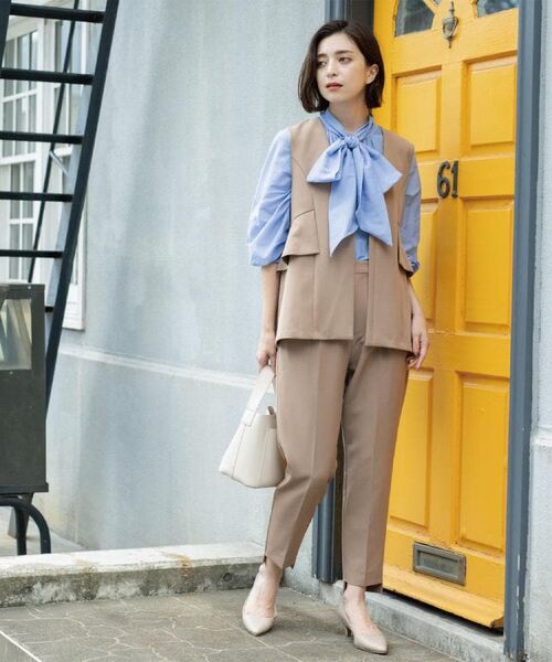 OPAQUE.CLIP / オペーク ドット クリップ ベスト | フリルペプラムジレ/セットアップ対応可【洗濯機洗い可】 | 詳細12