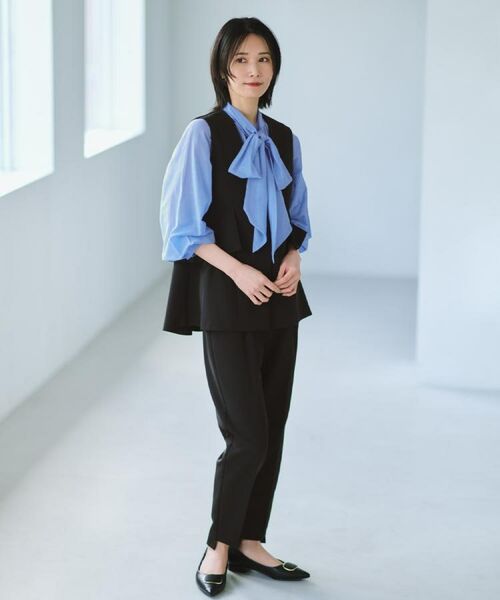 OPAQUE.CLIP / オペーク ドット クリップ ベスト | フリルペプラムジレ/セットアップ対応可【洗濯機洗い可】 | 詳細15