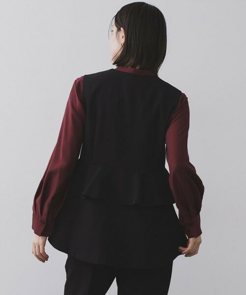 OPAQUE.CLIP / オペーク ドット クリップ ベスト | フリルペプラムジレ/セットアップ対応可【洗濯機洗い可】 | 詳細18