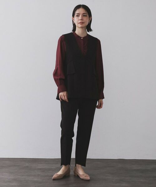 OPAQUE.CLIP / オペーク ドット クリップ ベスト | フリルペプラムジレ/セットアップ対応可【洗濯機洗い可】 | 詳細19