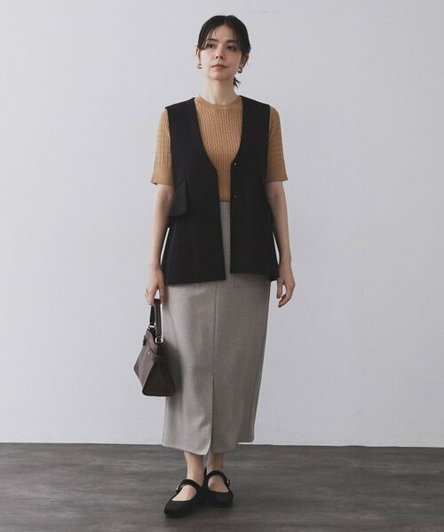 OPAQUE.CLIP / オペーク ドット クリップ ベスト | フリルペプラムジレ/セットアップ対応可【洗濯機洗い可】 | 詳細22