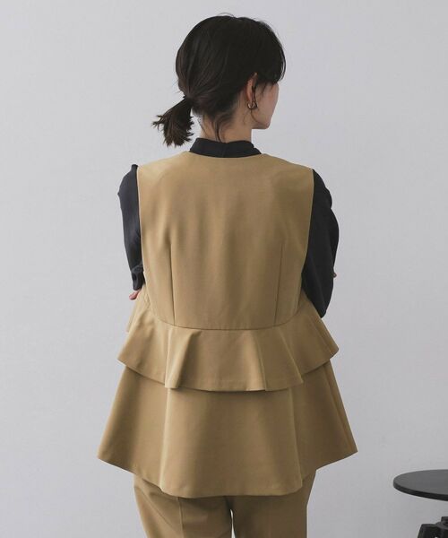 OPAQUE.CLIP / オペーク ドット クリップ ベスト | フリルペプラムジレ/セットアップ対応可【洗濯機洗い可】 | 詳細28