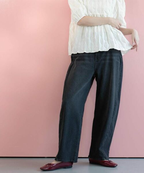 OPAQUE.CLIP / オペーク ドット クリップ デニムパンツ | ストレッチバレルレッグデニム【洗濯機洗い可】 | 詳細2