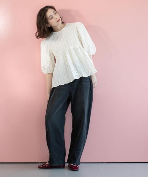 OPAQUE.CLIP / オペーク ドット クリップ デニムパンツ | ストレッチバレルレッグデニム【洗濯機洗い可】 | 詳細3