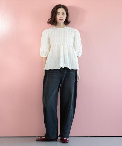 OPAQUE.CLIP / オペーク ドット クリップ デニムパンツ | ストレッチバレルレッグデニム【洗濯機洗い可】 | 詳細4