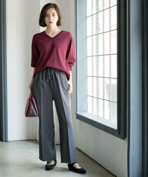 OPAQUE.CLIP / オペーク ドット クリップ パンツ | 《SS-LLサイズ》ストレッチ美脚イージーワイドパンツ【防シワ/洗濯機洗い可】 | 詳細1