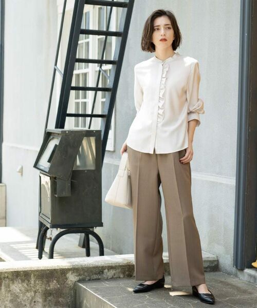 OPAQUE.CLIP / オペーク ドット クリップ パンツ | 《SS-LLサイズ》ストレッチ美脚イージーワイドパンツ【防シワ/洗濯機洗い可】 | 詳細13