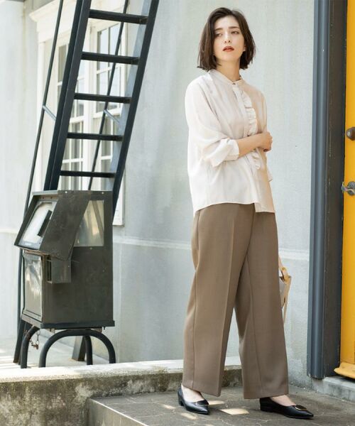 OPAQUE.CLIP / オペーク ドット クリップ パンツ | 《SS-LLサイズ》ストレッチ美脚イージーワイドパンツ【防シワ/洗濯機洗い可】 | 詳細15