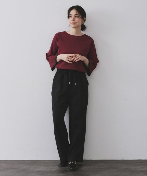 OPAQUE.CLIP / オペーク ドット クリップ パンツ | 《SS-LLサイズ》ストレッチ美脚イージーワイドパンツ【防シワ/洗濯機洗い可】 | 詳細23