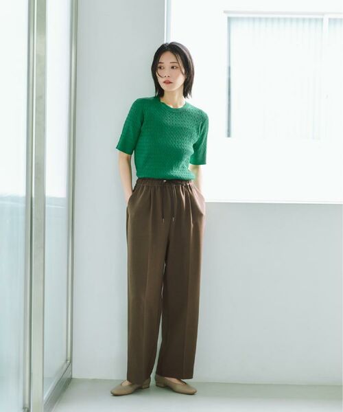 OPAQUE.CLIP / オペーク ドット クリップ パンツ | 《SS-LLサイズ》ストレッチ美脚イージーワイドパンツ【防シワ/洗濯機洗い可】 | 詳細27