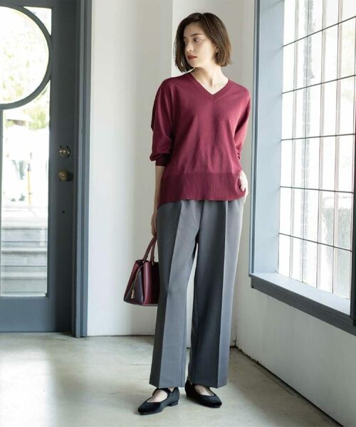 OPAQUE.CLIP / オペーク ドット クリップ パンツ | 《SS-LLサイズ》ストレッチ美脚イージーワイドパンツ【防シワ/洗濯機洗い可】 | 詳細5