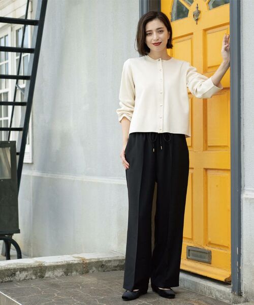 OPAQUE.CLIP / オペーク ドット クリップ パンツ | 《SS-LLサイズ》ストレッチ美脚イージーワイドパンツ【防シワ/洗濯機洗い可】 | 詳細7