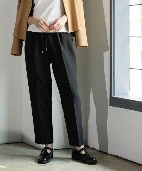 OPAQUE. CLIP/オペーク ドット クリップ 《SS-LLサイズ》ストレッチ美脚イージーテーパードパンツ【防シワ/洗濯機洗い可】 ブラック(019) 38(M) OPAQUE. CLIP/オペーク ドット クリップ 《SS-LLサイズ》ストレッチ美脚イージーテーパードパンツ【防シワ/洗濯機洗い可】 ブラック(019) 38(M)