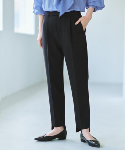 OPAQUE.CLIP / オペーク ドット クリップ ショート・ハーフ・半端丈パンツ | ステップヘムテーパードパンツ/セットアップ対応可【洗濯機洗い可】 | 詳細12