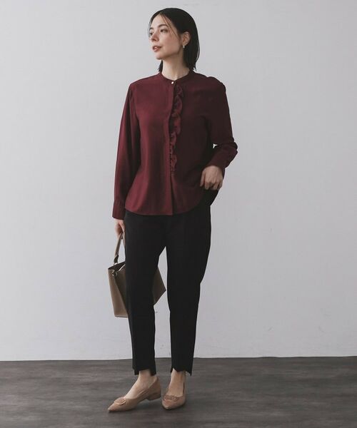 OPAQUE.CLIP / オペーク ドット クリップ ショート・ハーフ・半端丈パンツ | ステップヘムテーパードパンツ/セットアップ対応可【洗濯機洗い可】 | 詳細16