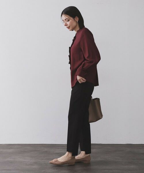 OPAQUE.CLIP / オペーク ドット クリップ ショート・ハーフ・半端丈パンツ | ステップヘムテーパードパンツ/セットアップ対応可【洗濯機洗い可】 | 詳細17