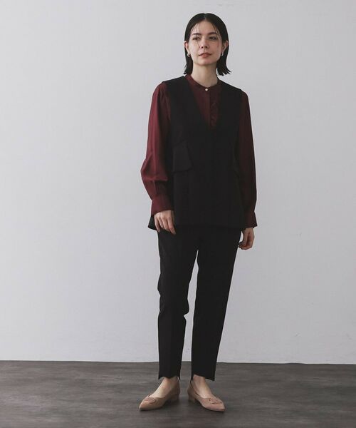 OPAQUE.CLIP / オペーク ドット クリップ ショート・ハーフ・半端丈パンツ | ステップヘムテーパードパンツ/セットアップ対応可【洗濯機洗い可】 | 詳細18