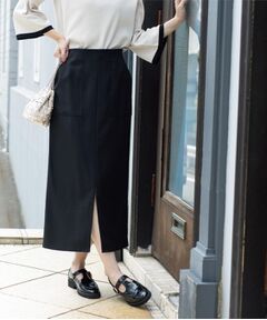 OPAQUE.CLIP / オペーク ドット クリップ ロング・マキシ丈スカート | ストレッチダブルポケットタイトスカート【洗える】