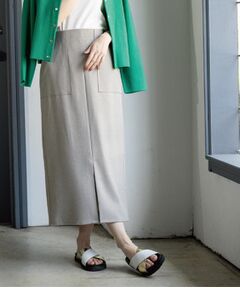 OPAQUE.CLIP / オペーク ドット クリップ ロング・マキシ丈スカート | ストレッチダブルポケットタイトスカート【洗える】