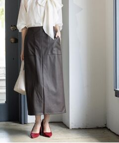 OPAQUE.CLIP / オペーク ドット クリップ ロング・マキシ丈スカート | ストレッチダブルポケットタイトスカート【洗える】