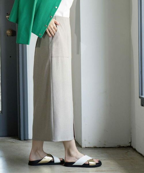 OPAQUE.CLIP / オペーク ドット クリップ ロング・マキシ丈スカート | ストレッチダブルポケットタイトスカート【洗える】 | 詳細10