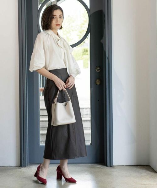 OPAQUE.CLIP / オペーク ドット クリップ ロング・マキシ丈スカート | ストレッチダブルポケットタイトスカート【洗える】 | 詳細17