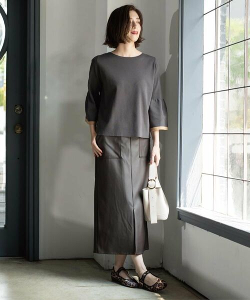 OPAQUE.CLIP / オペーク ドット クリップ ロング・マキシ丈スカート | ストレッチダブルポケットタイトスカート【洗える】 | 詳細18