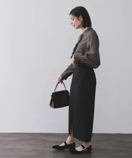 OPAQUE.CLIP / オペーク ドット クリップ ロング・マキシ丈スカート | ストレッチダブルポケットタイトスカート【洗える】 | 詳細22