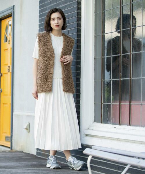 OPAQUE.CLIP / オペーク ドット クリップ ロング・マキシ丈スカート | フェイクスウェードプリーツスカート【静電気防止加工/洗濯機OK】《6col/S～LL》 | 詳細1