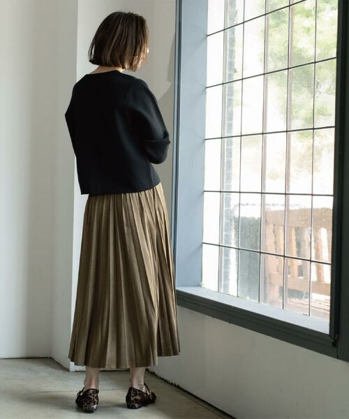 OPAQUE.CLIP / オペーク ドット クリップ ロング・マキシ丈スカート | フェイクスウェードプリーツスカート【静電気防止加工/洗濯機OK】《6col/S～LL》 | 詳細29