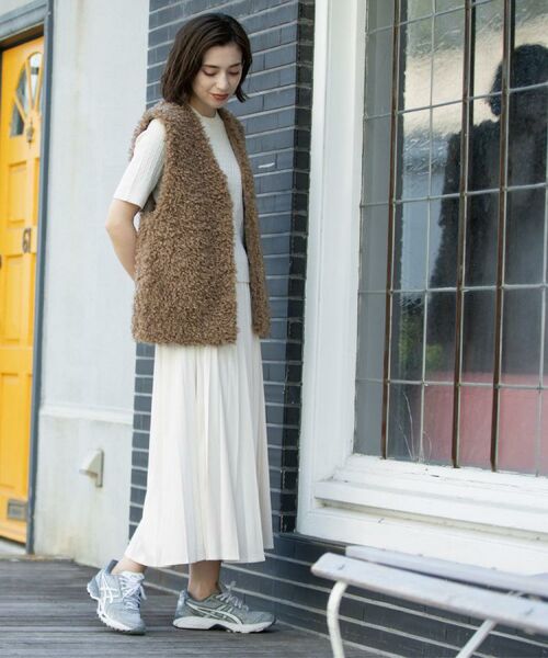 OPAQUE.CLIP / オペーク ドット クリップ ロング・マキシ丈スカート | フェイクスウェードプリーツスカート【静電気防止加工/洗濯機OK】《6col/S～LL》 | 詳細3