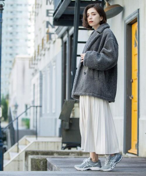 OPAQUE.CLIP / オペーク ドット クリップ ロング・マキシ丈スカート | フェイクスウェードプリーツスカート【静電気防止加工/洗濯機OK】《6col/S～LL》 | 詳細6