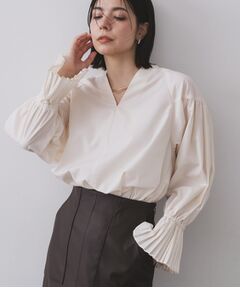 OPAQUE.CLIP / オペーク ドット クリップ シャツ・ブラウス | プリーツキャンディスリーブブラウス【洗濯機洗い可】