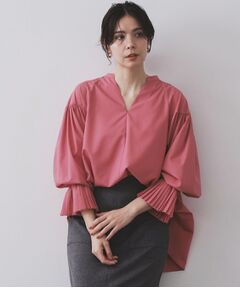 OPAQUE.CLIP / オペーク ドット クリップ シャツ・ブラウス | プリーツキャンディスリーブブラウス【洗濯機洗い可】