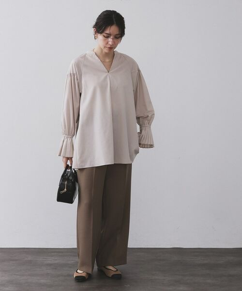 OPAQUE.CLIP / オペーク ドット クリップ シャツ・ブラウス | プリーツキャンディスリーブブラウス【洗濯機洗い可】 | 詳細12