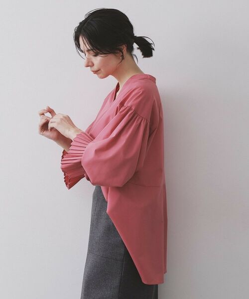 OPAQUE.CLIP / オペーク ドット クリップ シャツ・ブラウス | プリーツキャンディスリーブブラウス【洗濯機洗い可】 | 詳細15