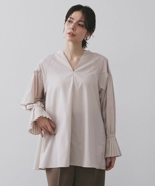 OPAQUE.CLIP / オペーク ドット クリップ シャツ・ブラウス | プリーツキャンディスリーブブラウス【洗濯機洗い可】 | 詳細19