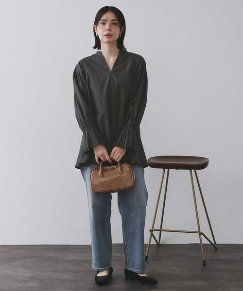 OPAQUE.CLIP / オペーク ドット クリップ シャツ・ブラウス | プリーツキャンディスリーブブラウス【洗濯機洗い可】 | 詳細6